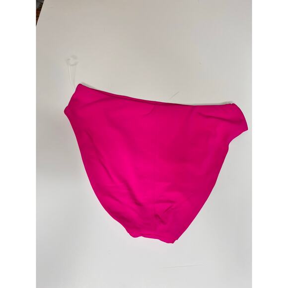 Robin Piccone Ava High Waisted Brief Swim Bottom Hot Pink Women's Size M NWOT - Picture 3 of 4
